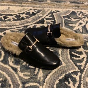 Steve Madden fur loafers size 8